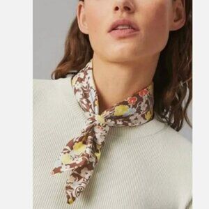Tory Burch double sided silk neck scarf